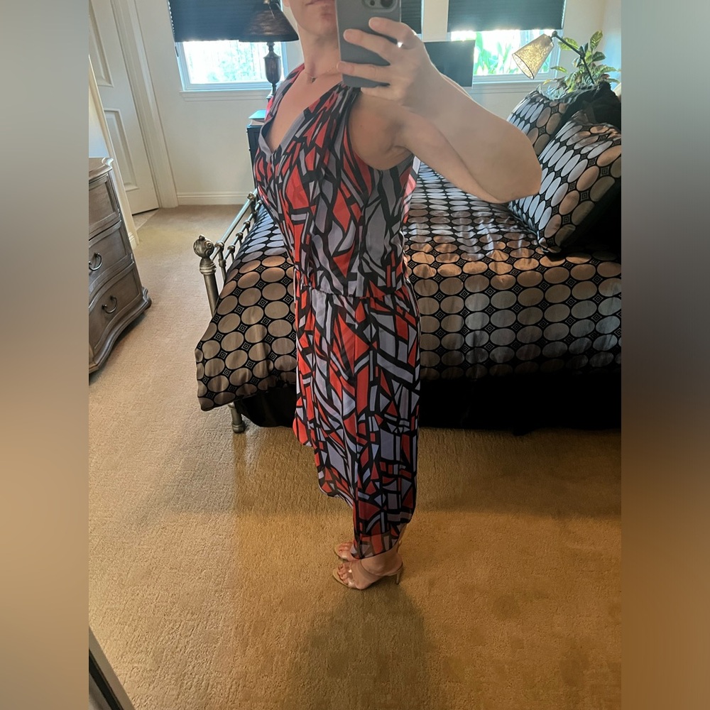 Robert Rodriguez Abstract Patterned High Low Dres… - image 8